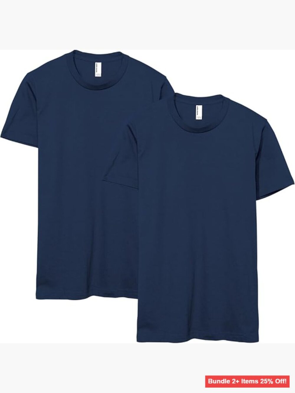 Relaxed Fit Crewneck T-Shirt 2-Pack, Lightweight Cotton, Great for Printing